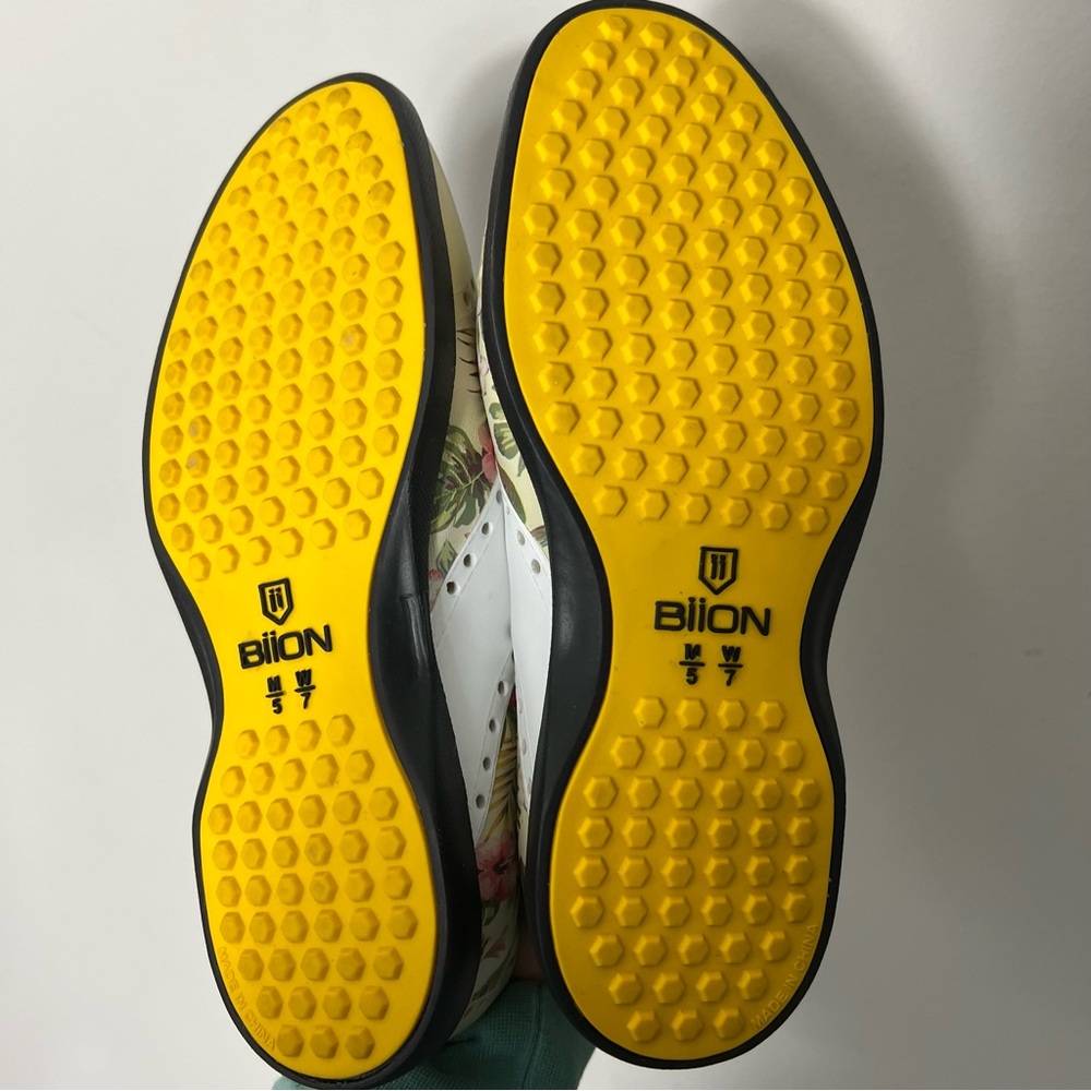 - Biion Spikekess Golf Saddle Shoes Floral Slip On - Picture 8 of 11
